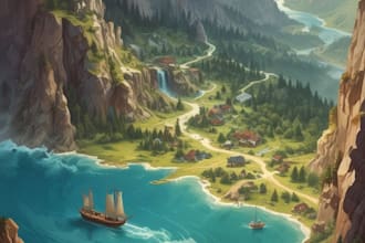 draw a wonderful custom fantasy map