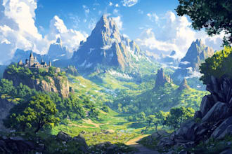 do fantasy landscapes and scenery art