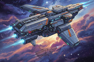 create a sci fi spaceship art