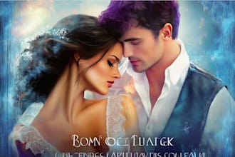 design a romance book cover for amazon KDP or ebook
