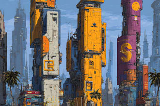 create breathtaking sci fi city concept art for your project
