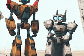 create stunning sci fi robot art futuristic illustrations