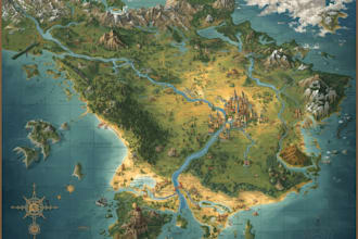 fantasy map design map illustration fantasy map