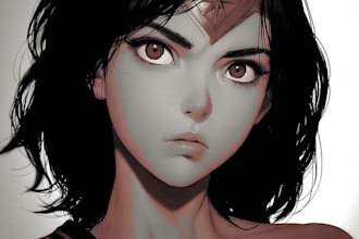 draw a custom manga art characters and illustrations