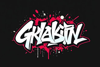 make graffiti logo or graffiti illustration
