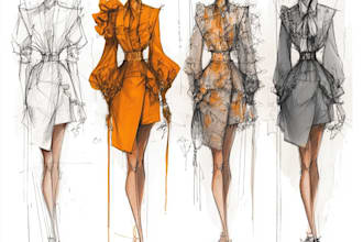 design fashion collection, fashion illustration