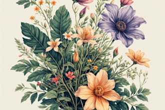 draw a realistic botanical illustration