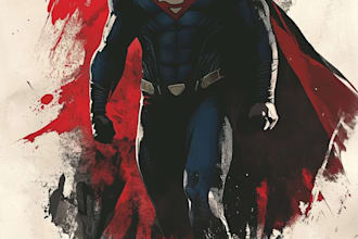 draw superhero action comic book page graphic novel
