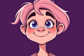 draw cartoon vector portrait or illustration