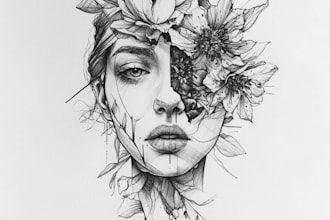 do sleeve tattoo design, realistic tattoo design