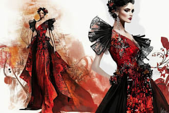 draw a fashion illustration or sketch