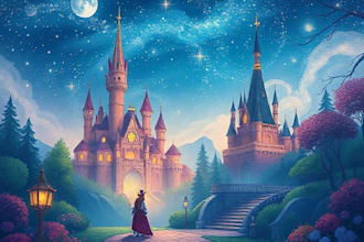 draw magical disney style art for you