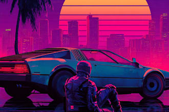 design anime character , cyberpunk character