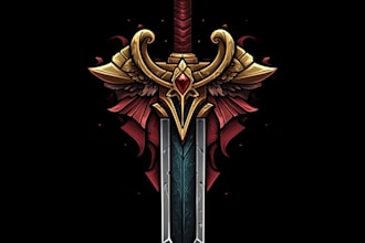 do a fantasy game logo and branding