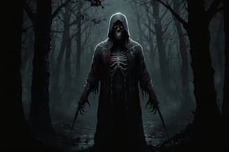 dark, brutal, horror, metal tshirt album art illustration