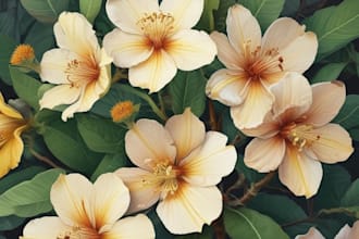 draw botanical illustration of flower illustration