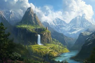 do fantasy landscapes and scenery art