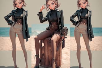create a professional fashion designs with modern trends