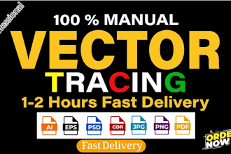 do vector tracing or convert to vector or redraw logo quickly