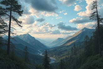 design a realistic  landscape