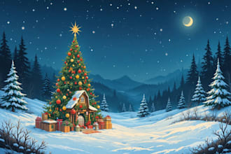 hand draw christmas, birthday, greeting, custom card
