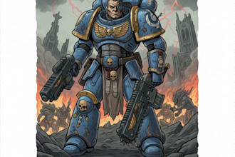 paint warhammer 40k character art
