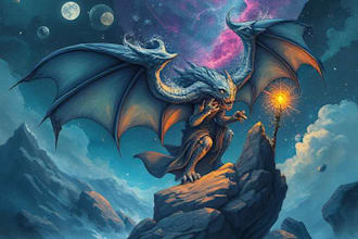 make a illustrated cover for your fantasy fiction or book