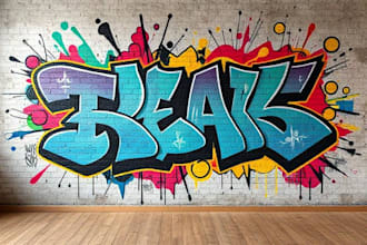 create custom graffiti art designs murals and wall arts