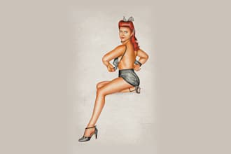 make a cute and sexy pin up pinup girl