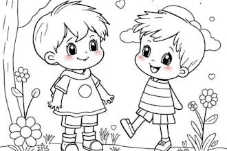draw unique digital coloring pages for kids and adults