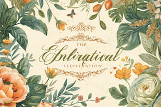 create a beautiful vintage botanical illustration poster