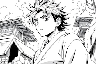 create shonen manga in black and white or full color
