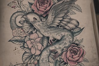 design professional creative tattoo design