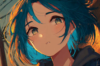 draw anime art, original character or fanart