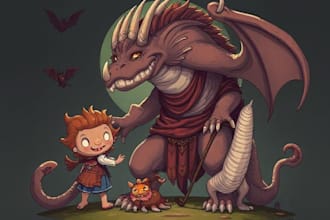 illustrate any art, characters and creatures