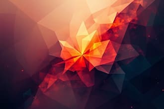 create abstract geometric digital art