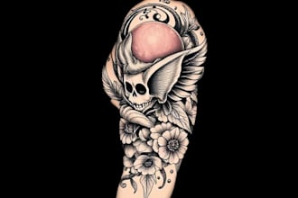 create a tattoo design of tattoo sleeve
