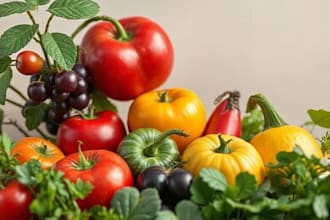 draw realistic plants, vegetables, fruits