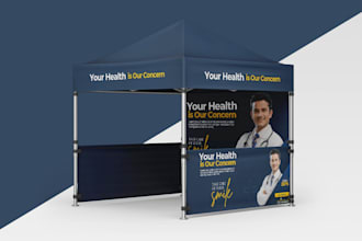 design tent, table cover, flag and canopy tent