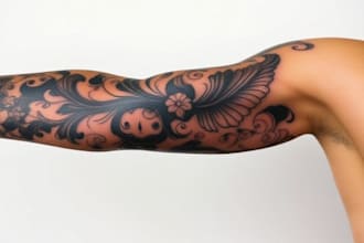 create a tattoo design of tattoo sleeve