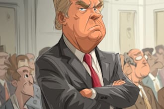 illustrate political humor and current event cartoons