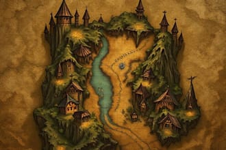 amazing world or regional custom fantasy map