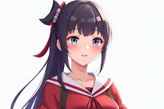 draw live2d anime character for vtuber
