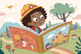 book cover illustration and children story book illustration
