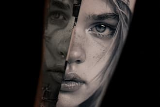 design professional japanese, asian style tattoo design