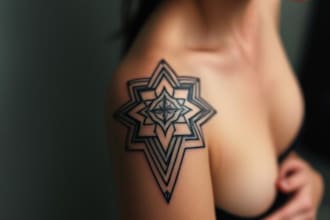 create sleeve tattoo design in geometric style
