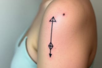 create minimalist line art tattoo with my style