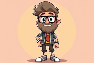 illustrate a pro cartoon character design