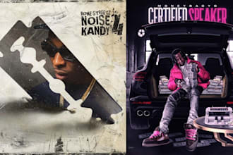 create dark custom album cover art