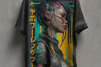 draw cyberpunk, lofi or streetwear anime illustrations